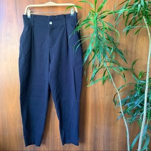 Zara Women black cotton high water pant